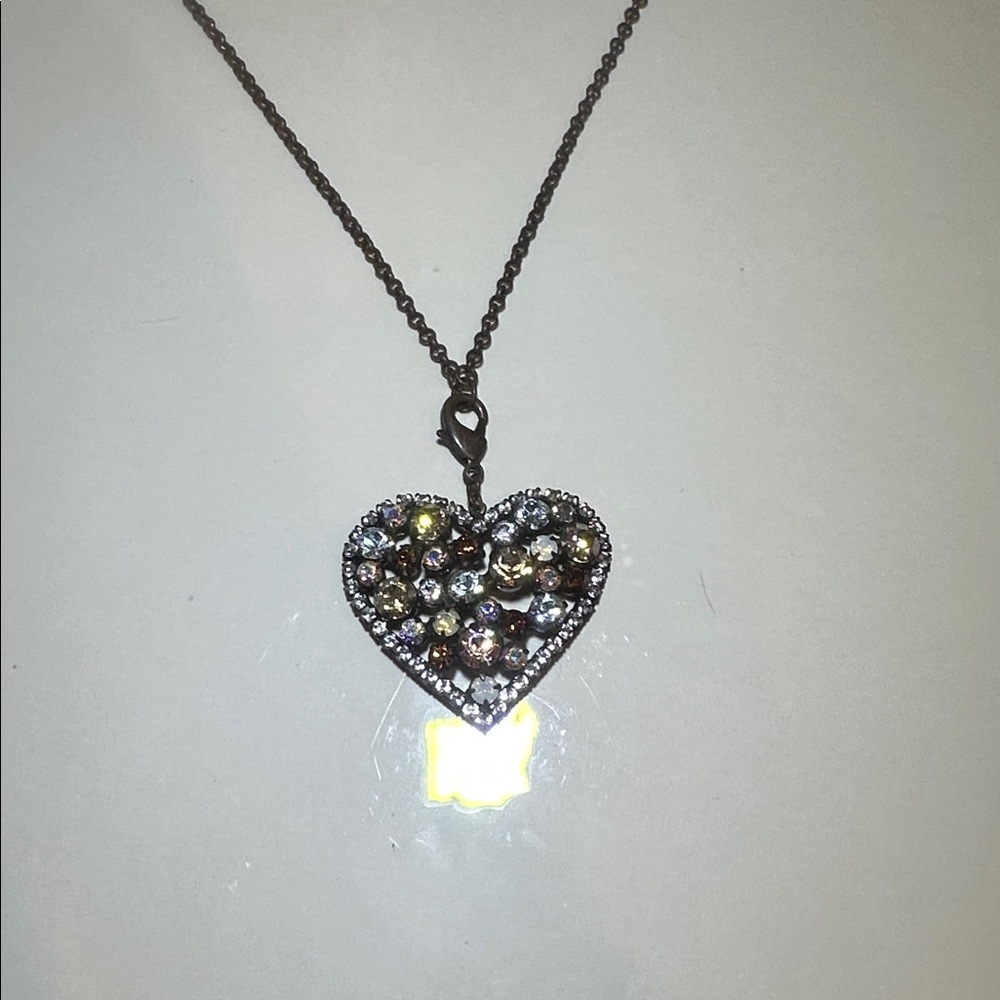 Sabika Multicolor Heart Pendant Necklace - Picture 2 of 2